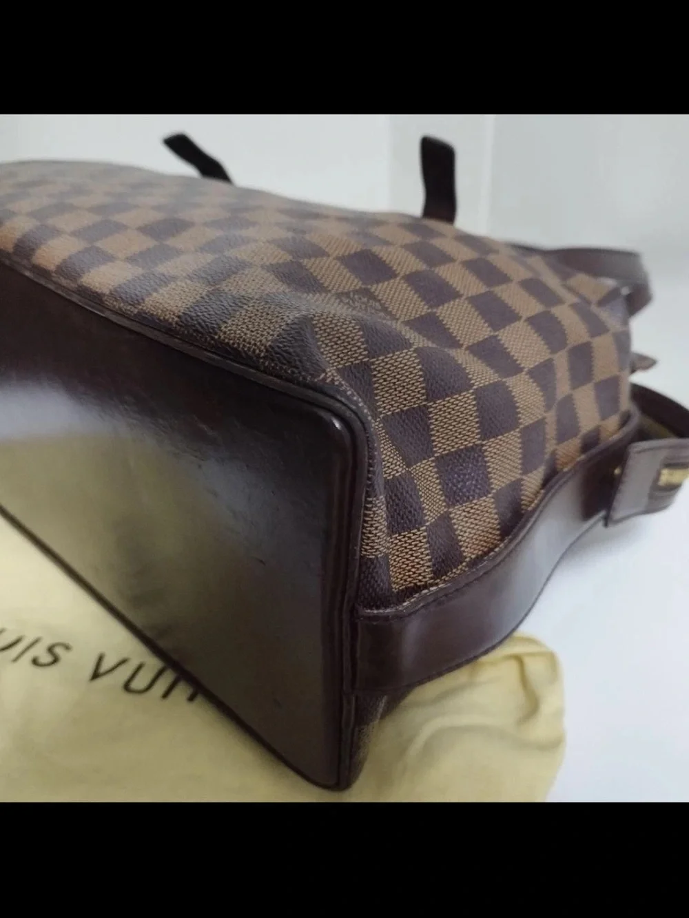 Louis Vuitton Brown Checkered Shoulder Tote
